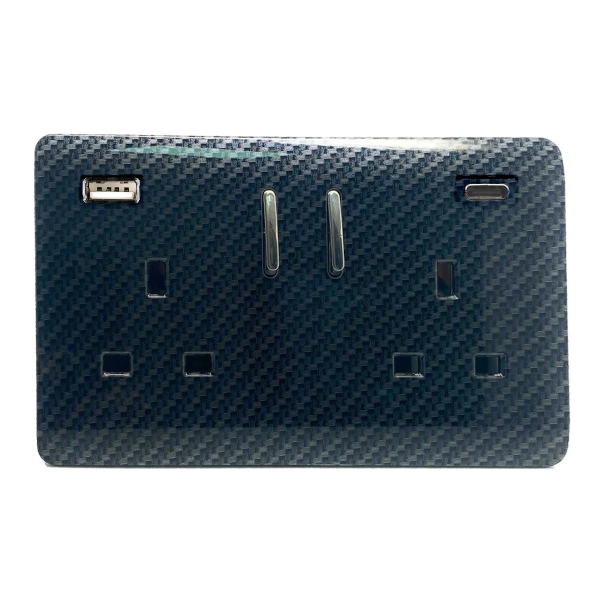 Carbon Fibre Wiring Accessories Trendi Decorative Screwless